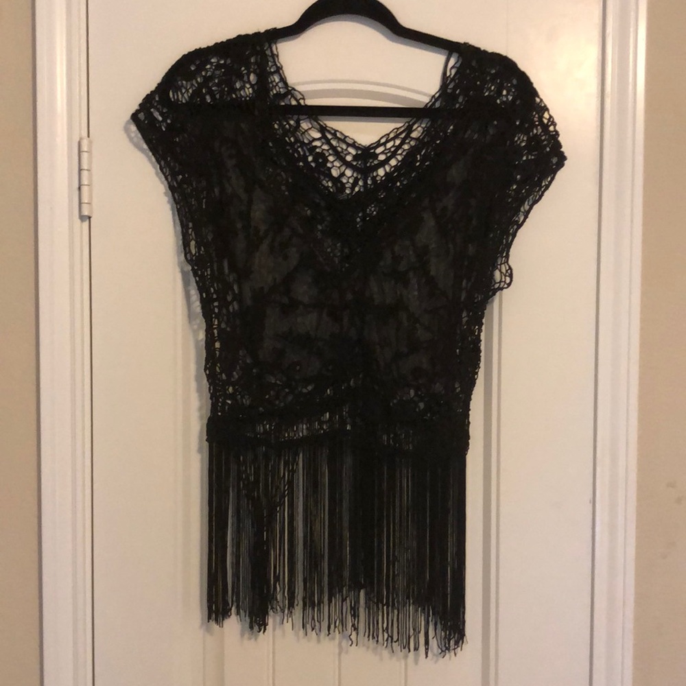 🆕 Lace Fringe Top